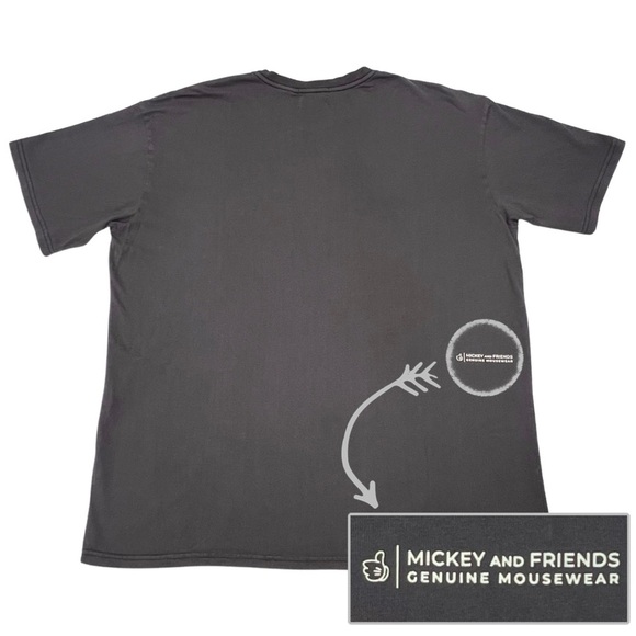 Disney Tee Mickey Mouse Genuine Mousewear Cotton T-Shirt Contemporary Black XXL - Picture 5 of 11
